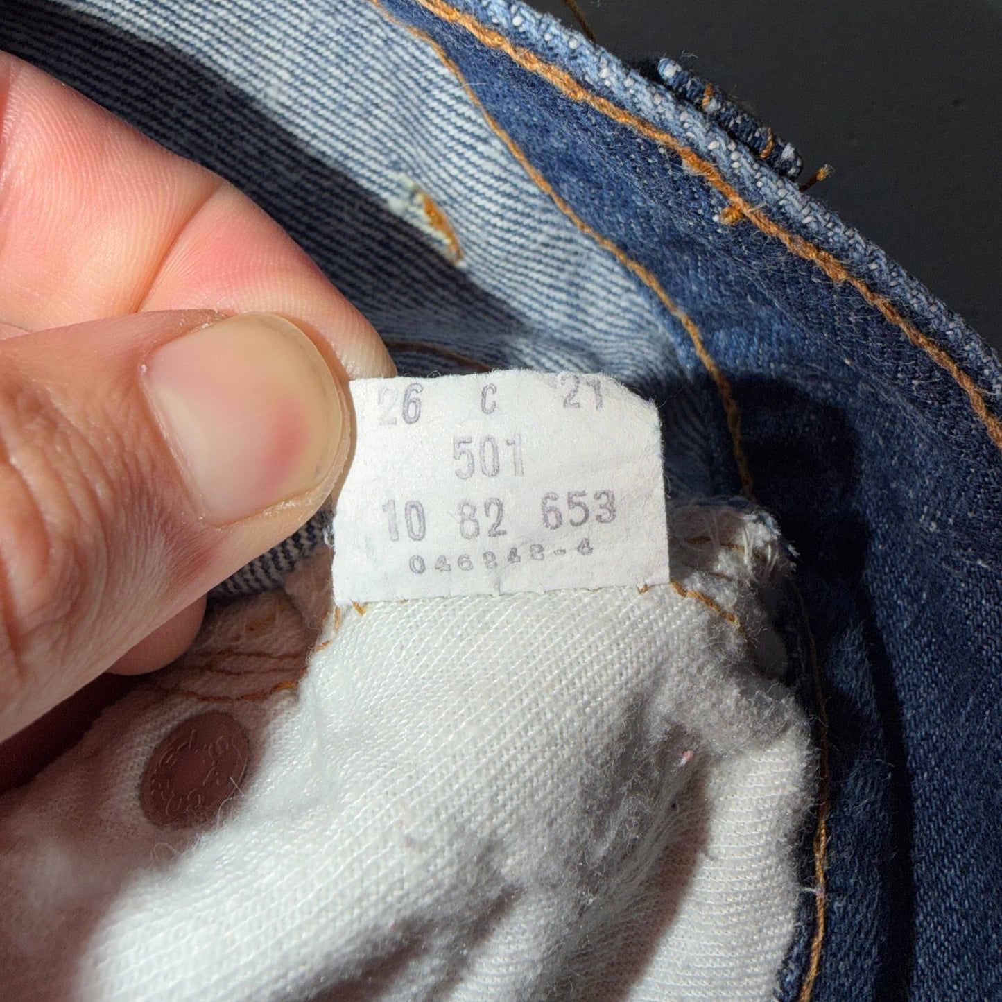 Levis 501 Vintage 80s USA XX Straight Leg Jeans Blue Dark Wash 40x31 Act 37x28
