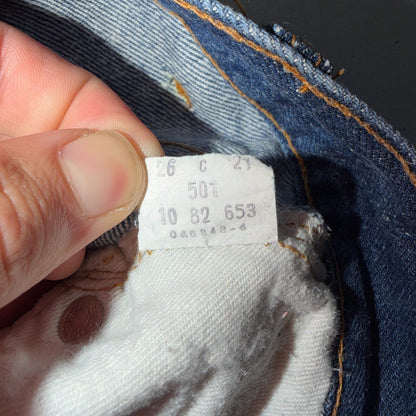 Levis 501 Vintage 80s USA XX Straight Leg Jeans Blue Dark Wash 40x31 Act 37x28