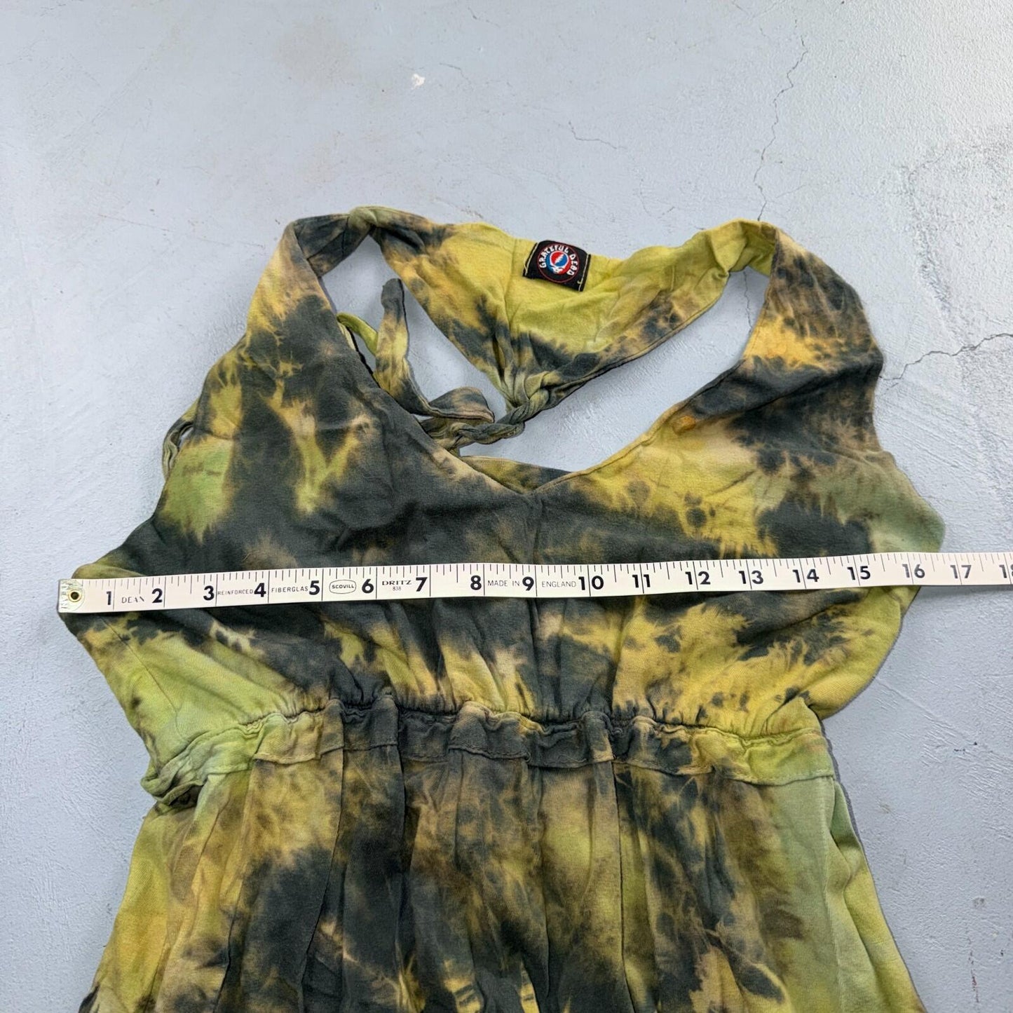 Grateful Dead VTG 90s Tie Dye Dress Sleeveless S/M Cotton Festival Deadhead RARE