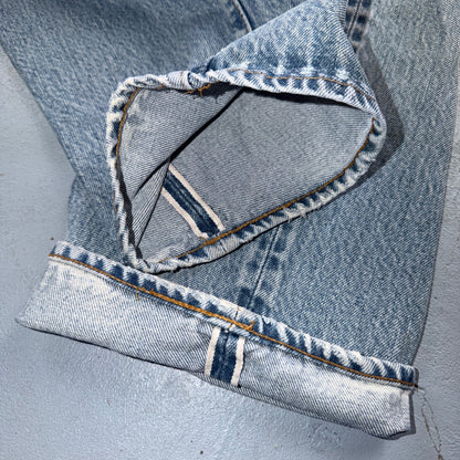 Levis 501 Vintage 80s Redline Selvedge USA XX Jeans Light Wash 35x30 Act 32x28