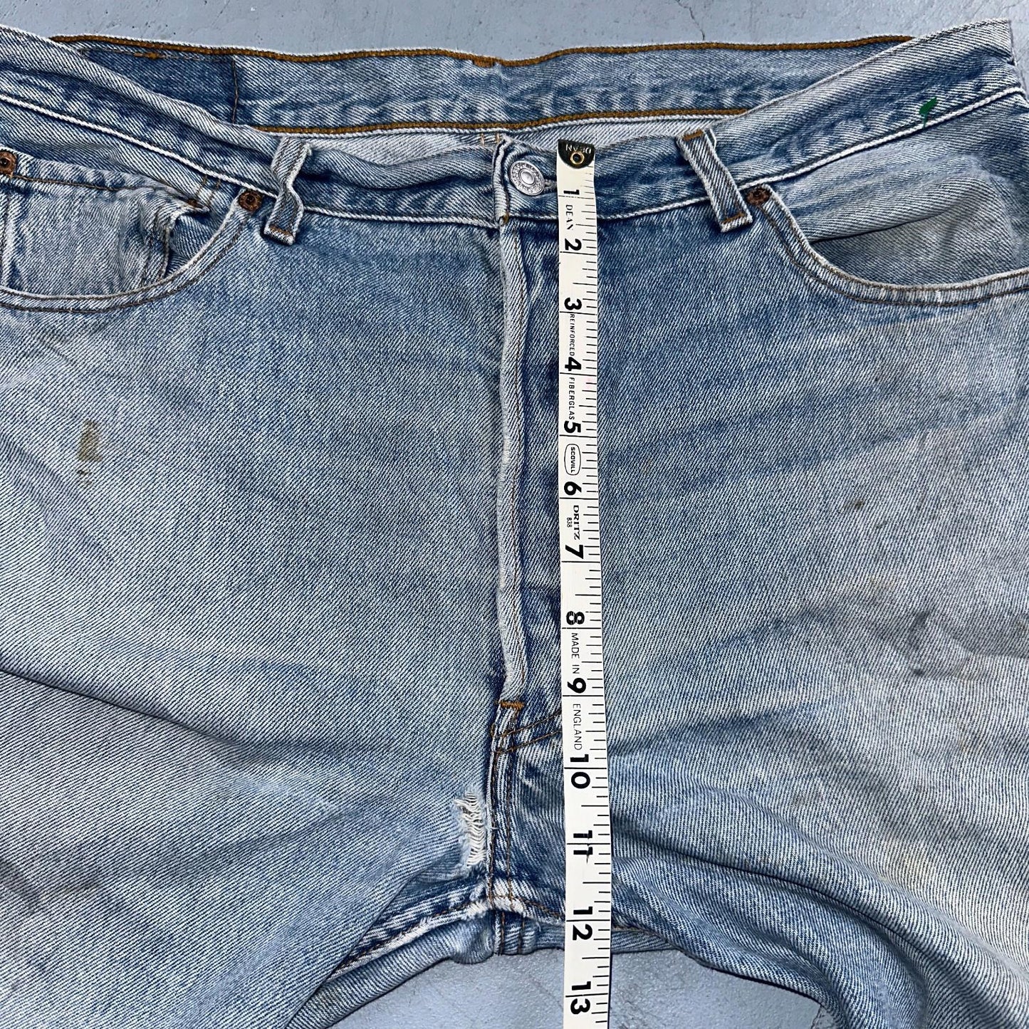 Levis 501 Vintage 90s Mex XX Straight Leg Jeans Blue Light Wash 36x30 Act 35x25