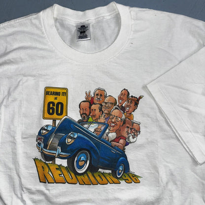 Funny Reunion Middle Finger 90s VTG T Shirt Stafford Graphic Single Stitch 1996