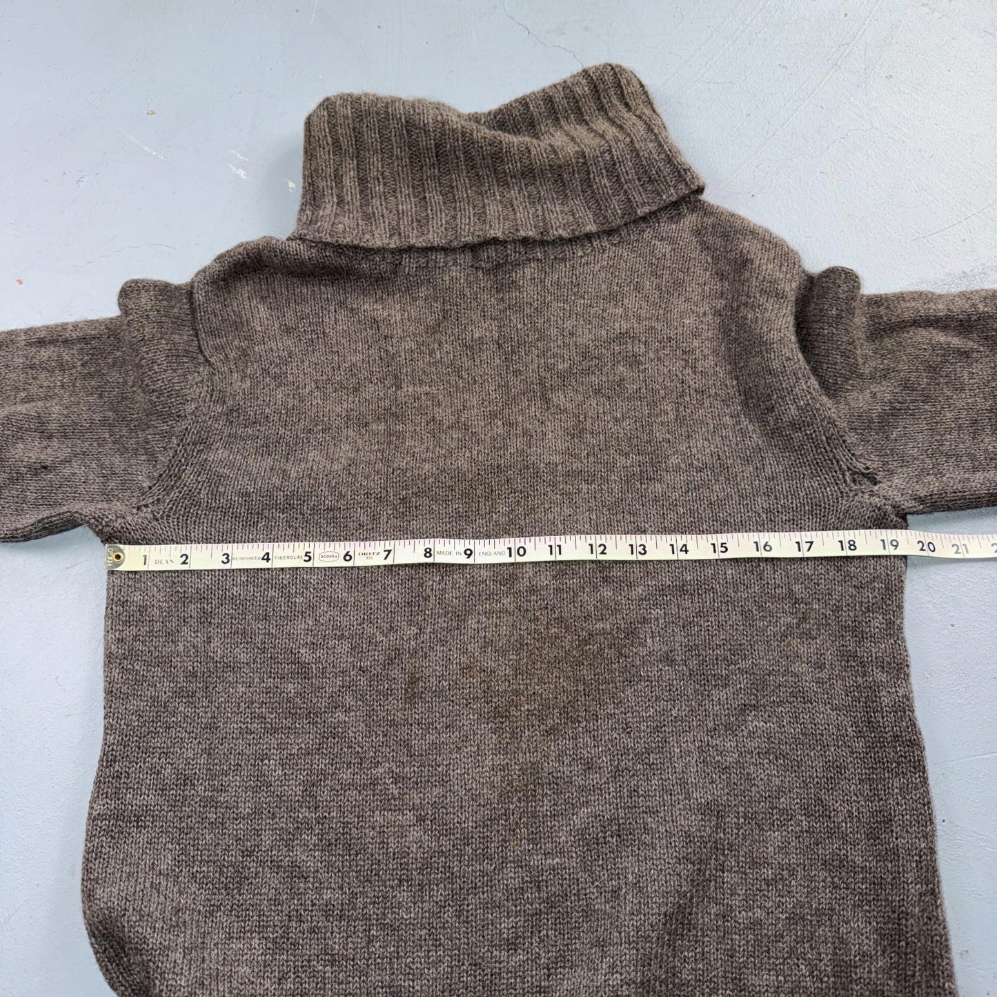Eileen Fisher 100% Baby Alpaca Turtleneck Sweater Brown Size Small Luxury