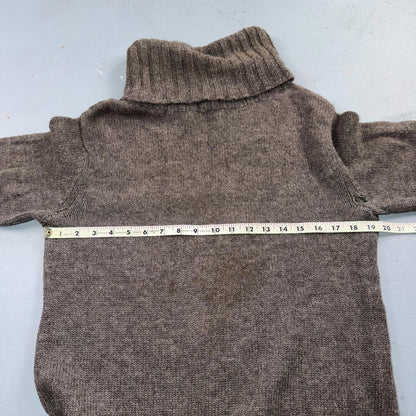 Eileen Fisher 100% Baby Alpaca Turtleneck Sweater Brown Size Small Luxury