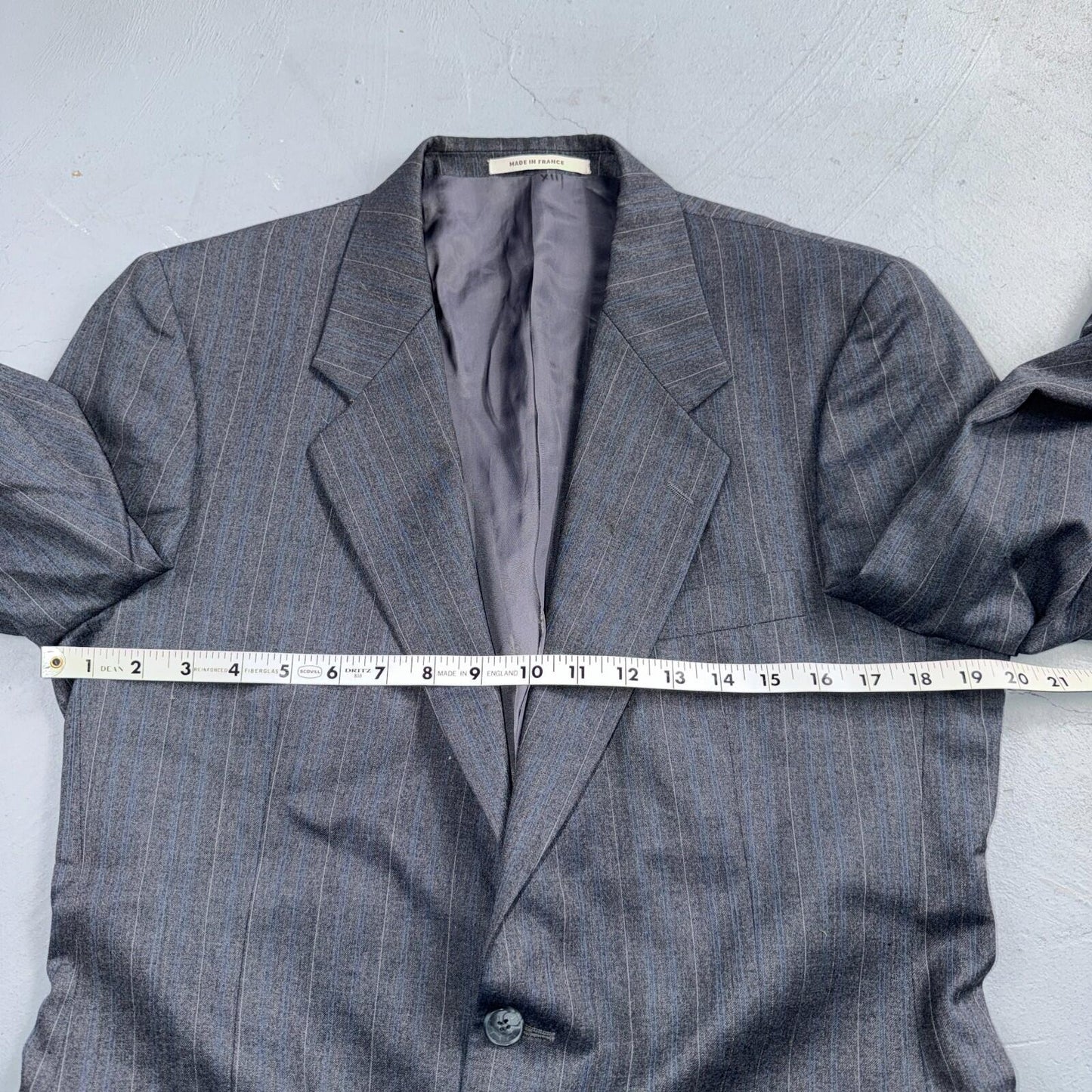 YSL Yves Saint Laurent Vintage Gray Grodin Jacket 38 Blazer Coat France Suit 80s