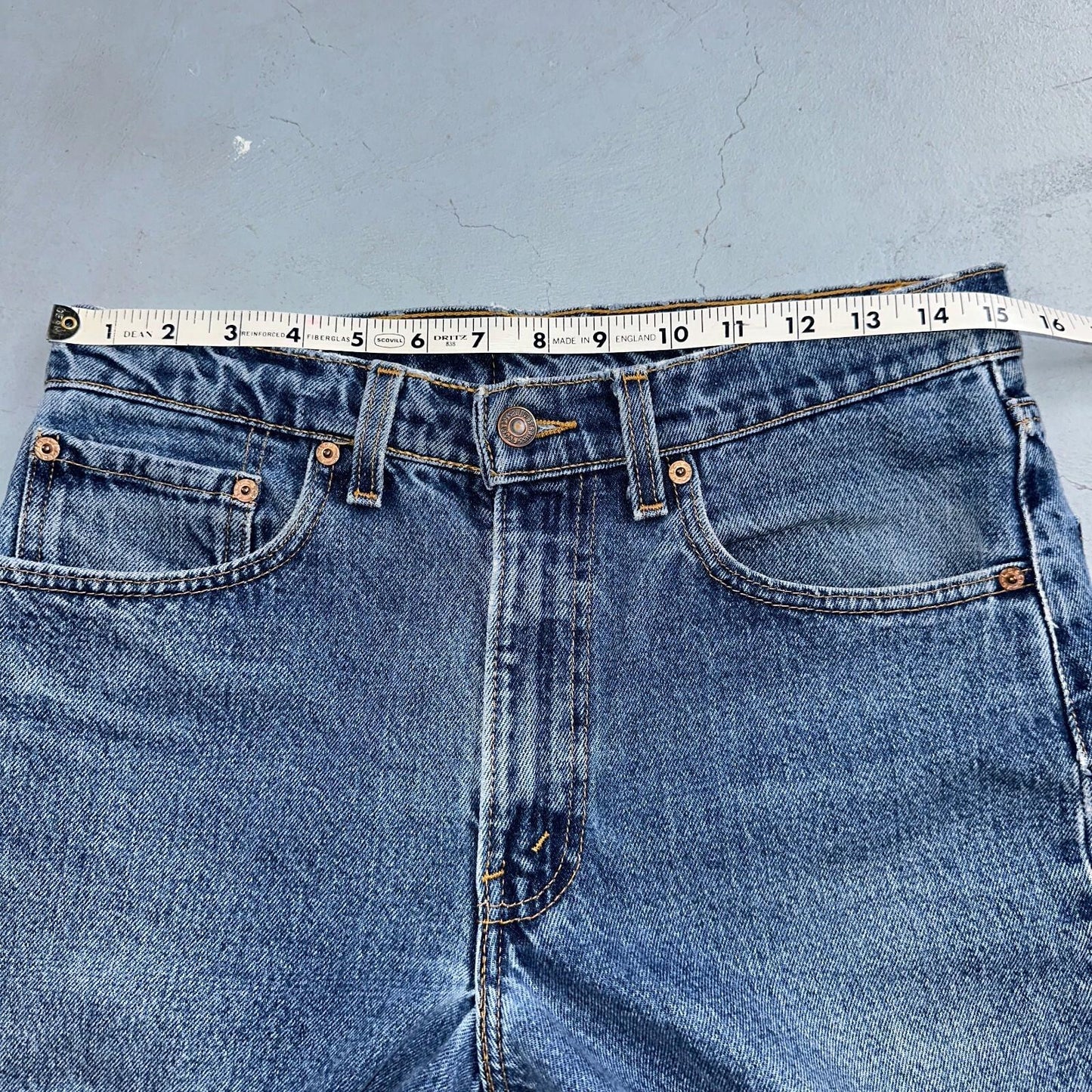 Levis 550 Vintage 90s USA Red Tab Relaxed USA Blue Med Wash Jeans 32x32 Ac 31x30