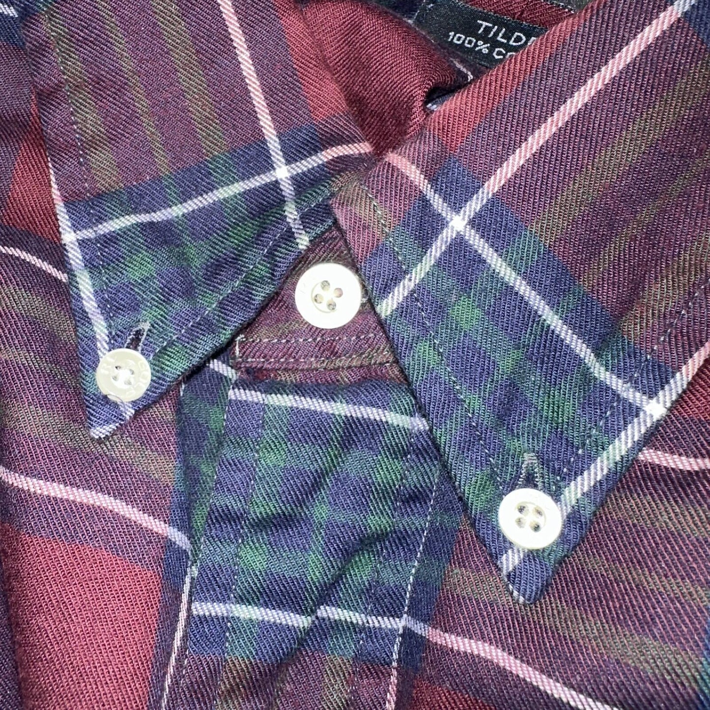 Vintage Polo Ralph Lauren Shirt Mens Large Red Blue Plaid Tilden Golf Crest
