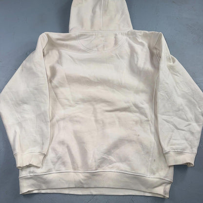 VTG Southpole Hoodie Mens M White Urban Streetwear Drawstring Spell Out Y2K