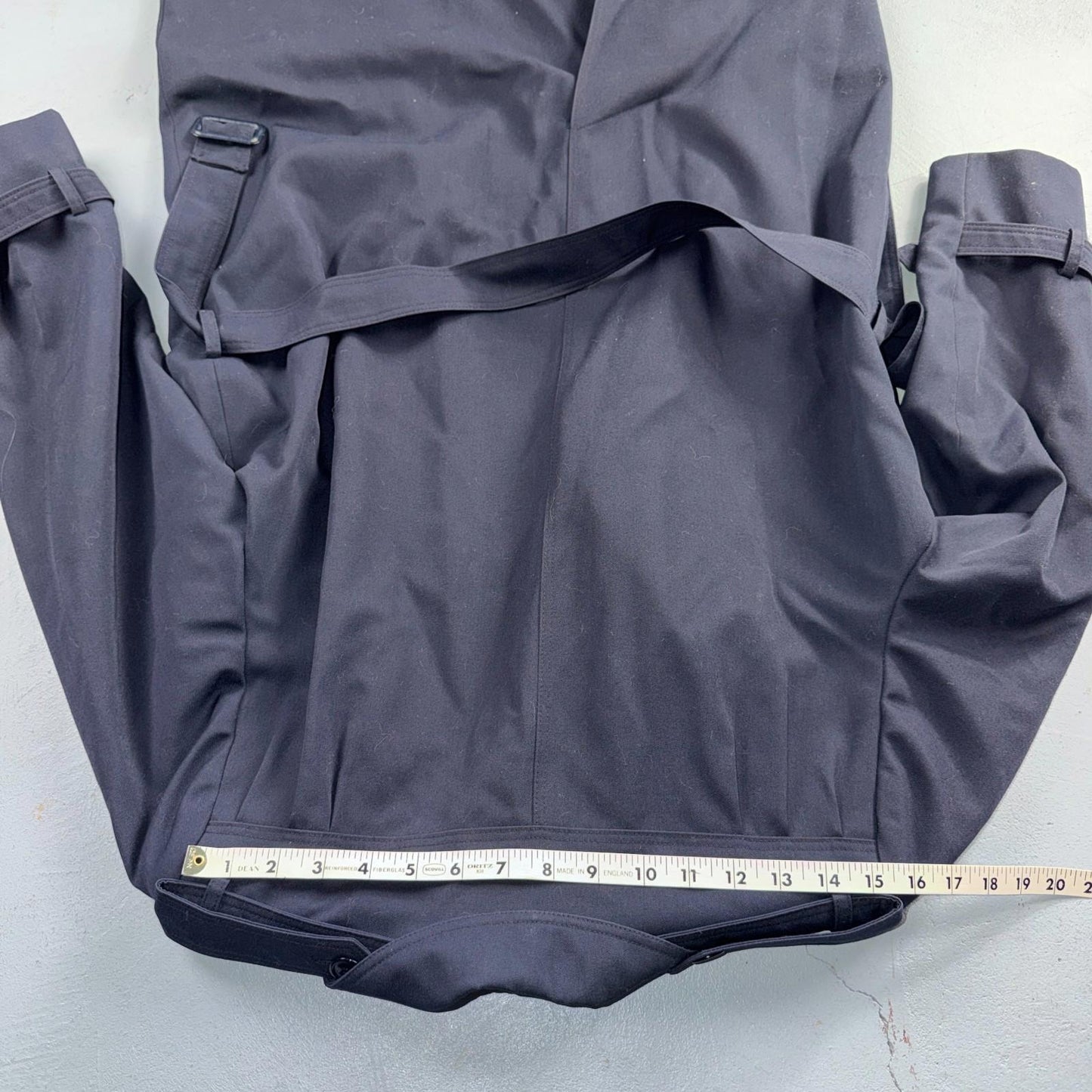 Jacques Gevertz Size 40 Blue Button Up Coat VTG Double Breast Peacoat 80s Paris