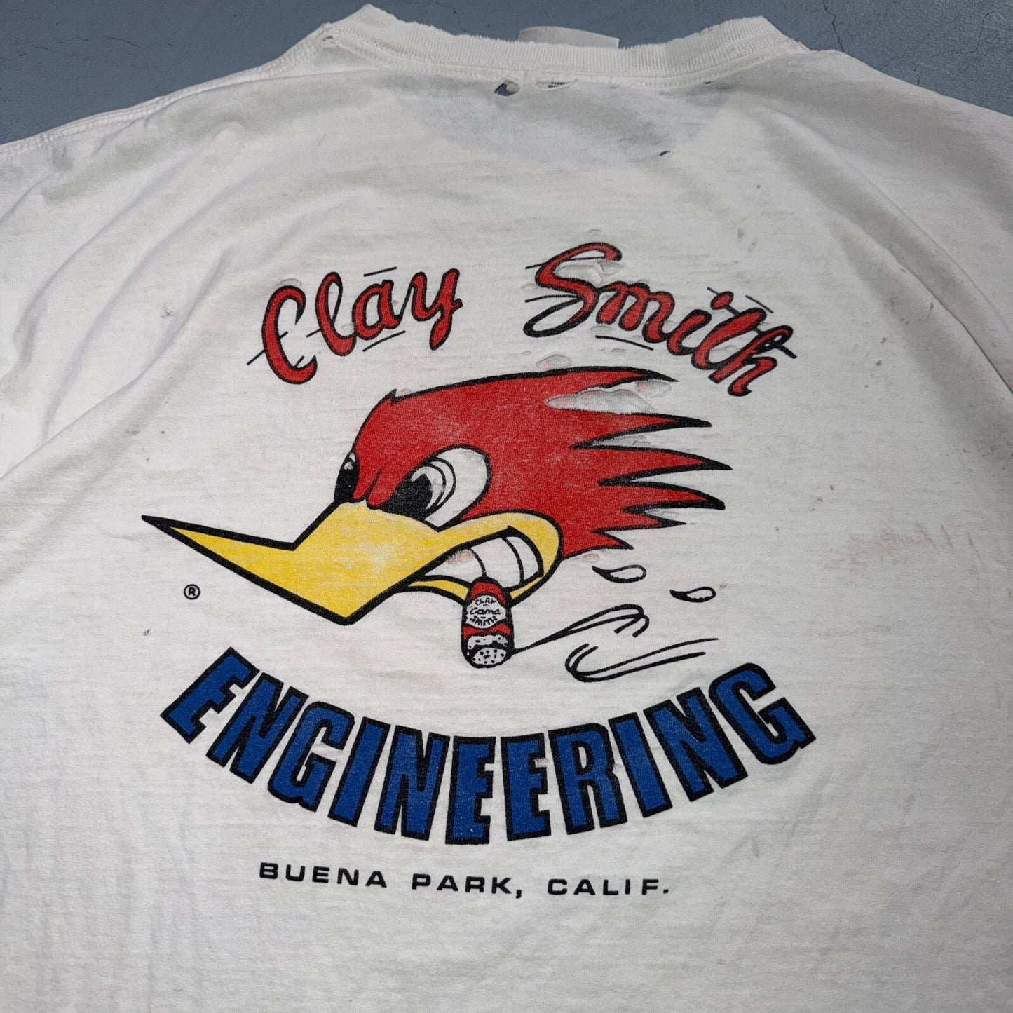 Vintage Clay Smith Cams Mr Horsepower T Shirt Hot Rod Racing Graphic Tee White