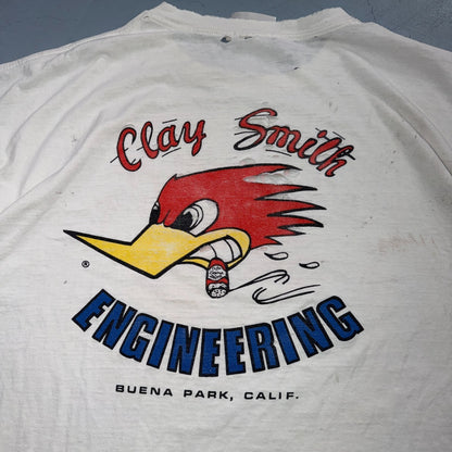 Vintage Clay Smith Cams Mr Horsepower T Shirt Hot Rod Racing Graphic Tee White