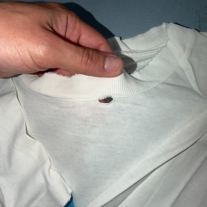 VTG Sea Turtles Single Stitch USA Thrashed White T Shirt Sz XL St Croix Ocean