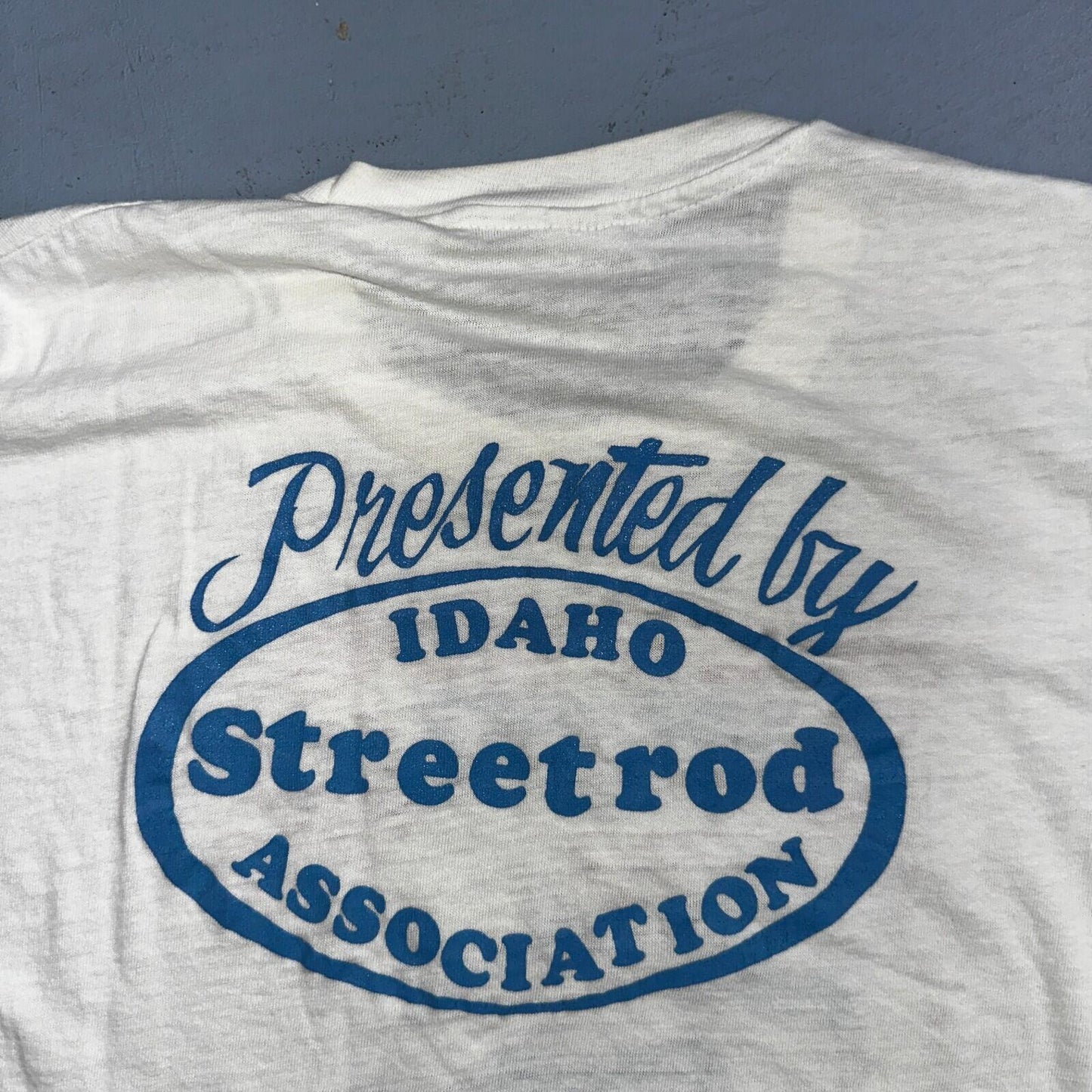 Spud Run USA 1970s VTG T Shirt 70s Rockabilly Hanes America Idaho Streetrod XL