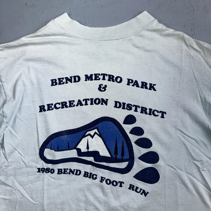 Adidas VTG 1980s Oregon Bend Trefoil T Shirt Blue Size XL 80s Marathon RARE PDX