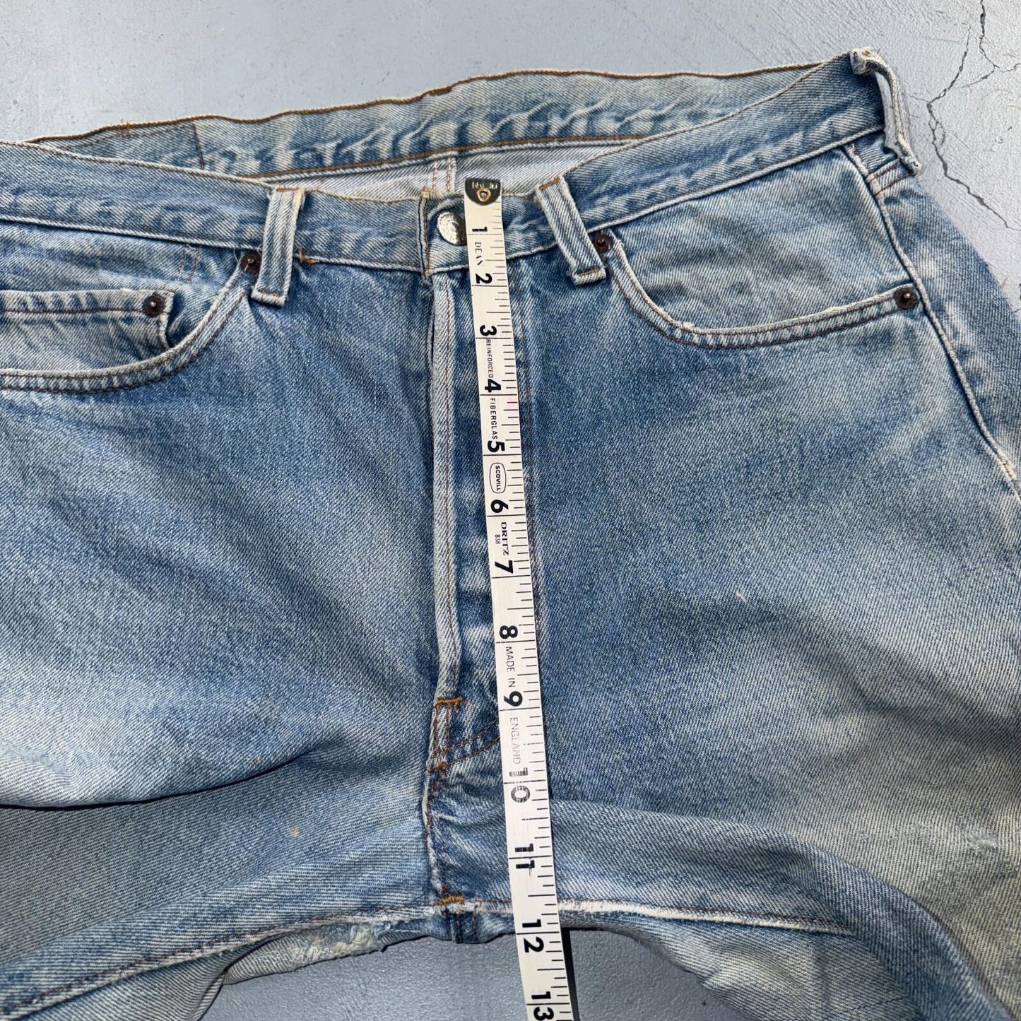 Levis 501 Vintage 80s Redline Selvedge USA XX Jeans Light Wash 35x32 Act 33x29
