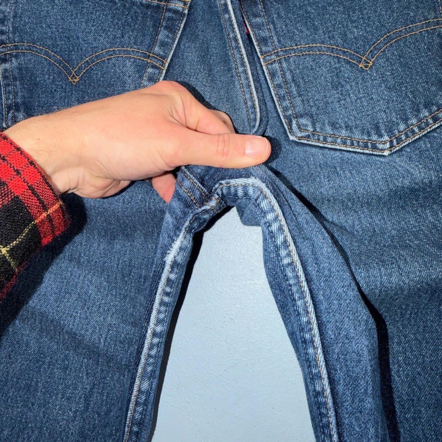 Levis 501 Vintage 90s USA XX Straight Leg Jeans Blue Med Wash 32x36 Act 31x33