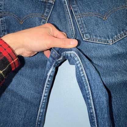 Levis 501 Vintage 90s USA XX Straight Leg Jeans Blue Med Wash 32x36 Act 31x33
