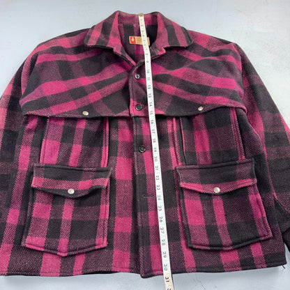 VTG 1950s Black Bear Purple Faded Double Mackinaw Wool Cruiser Jacket Filson 50s