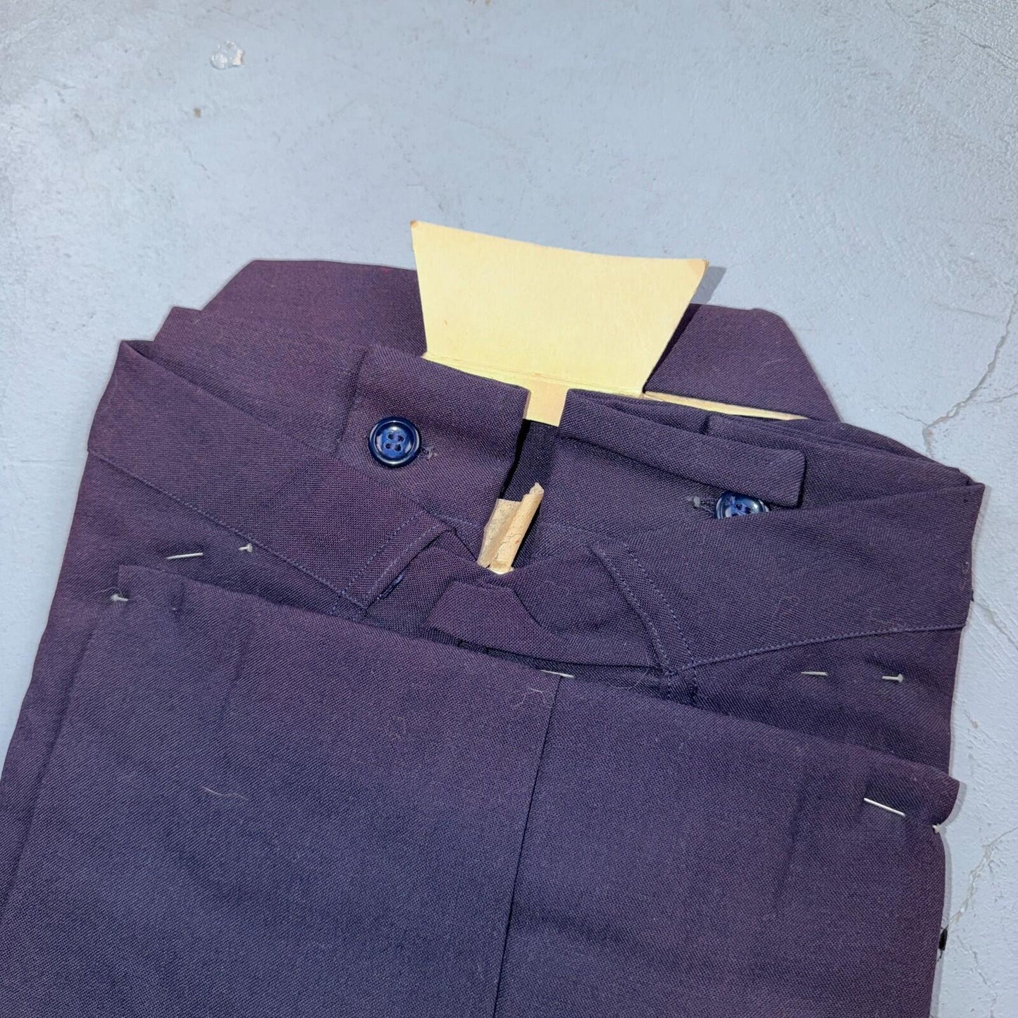 1950s NOS Gabardine Long Sleeve Button Up Loop Collar Shirt M VTG 50s Rockabilly