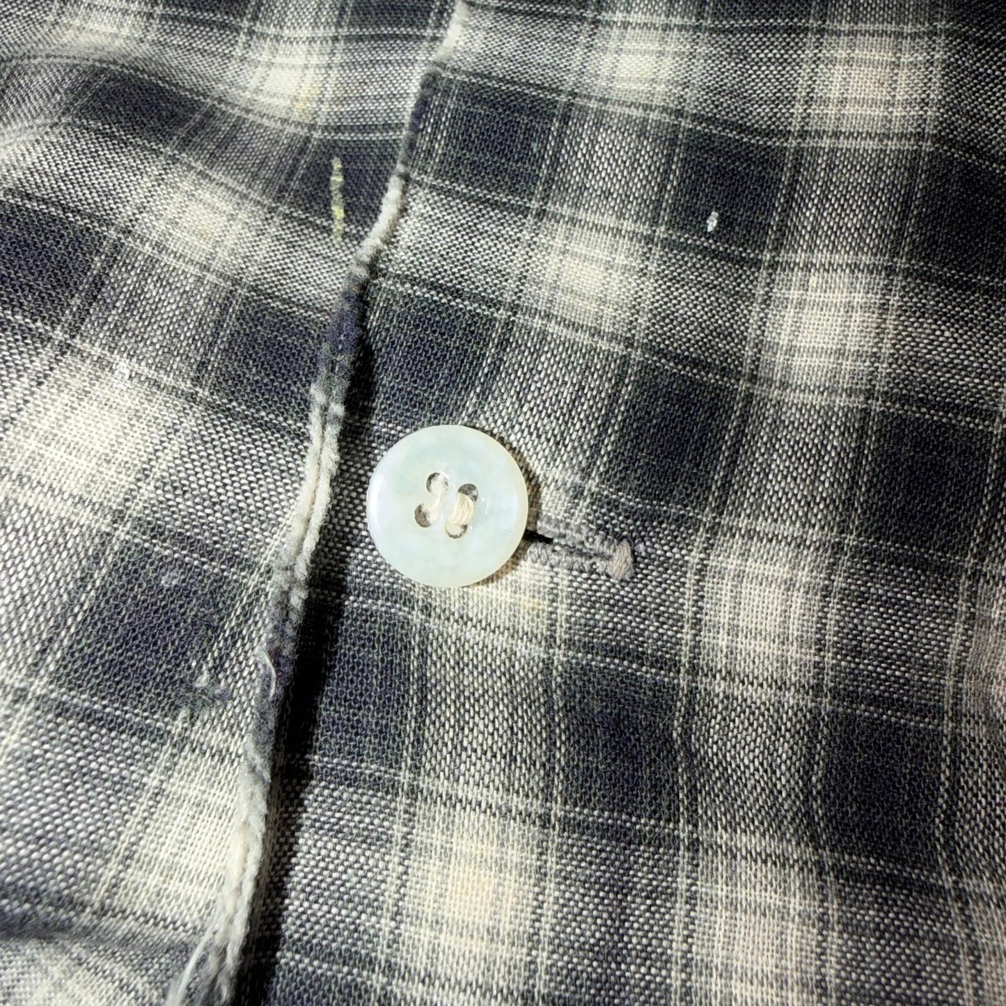 Vintage 60s McGregor Checker Loop Collar Button Up Shirt Made In USA Rockabilly
