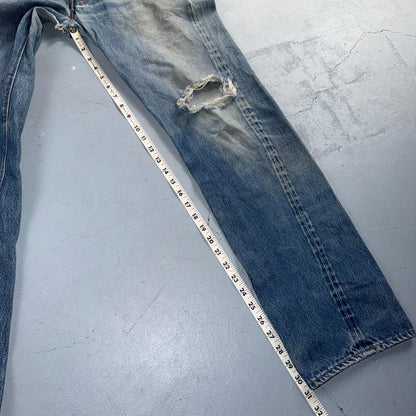 Levis 501 Vintage 80s Redline Selvedge USA XX Jeans Light Wash 34x36 Act 32x31