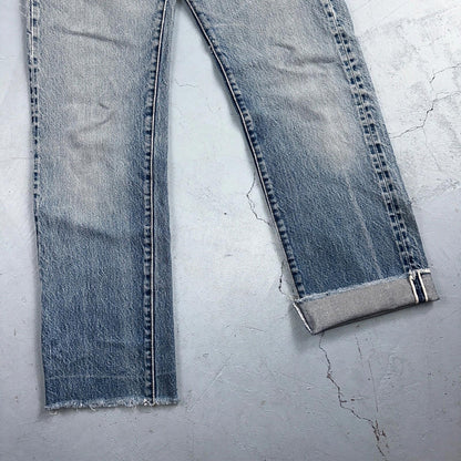 Levis 501 Vintage 80s Redline Selvedge USA XX Jeans Light Wash 524 Act 25x29