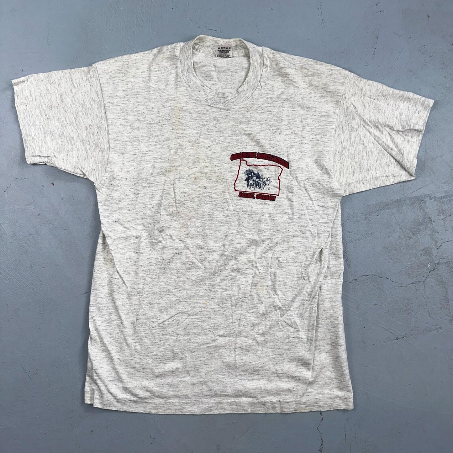 Oregon Fire Service Museum VTG T Shirt 90s Single Stitch Salem PDX Firefighter L