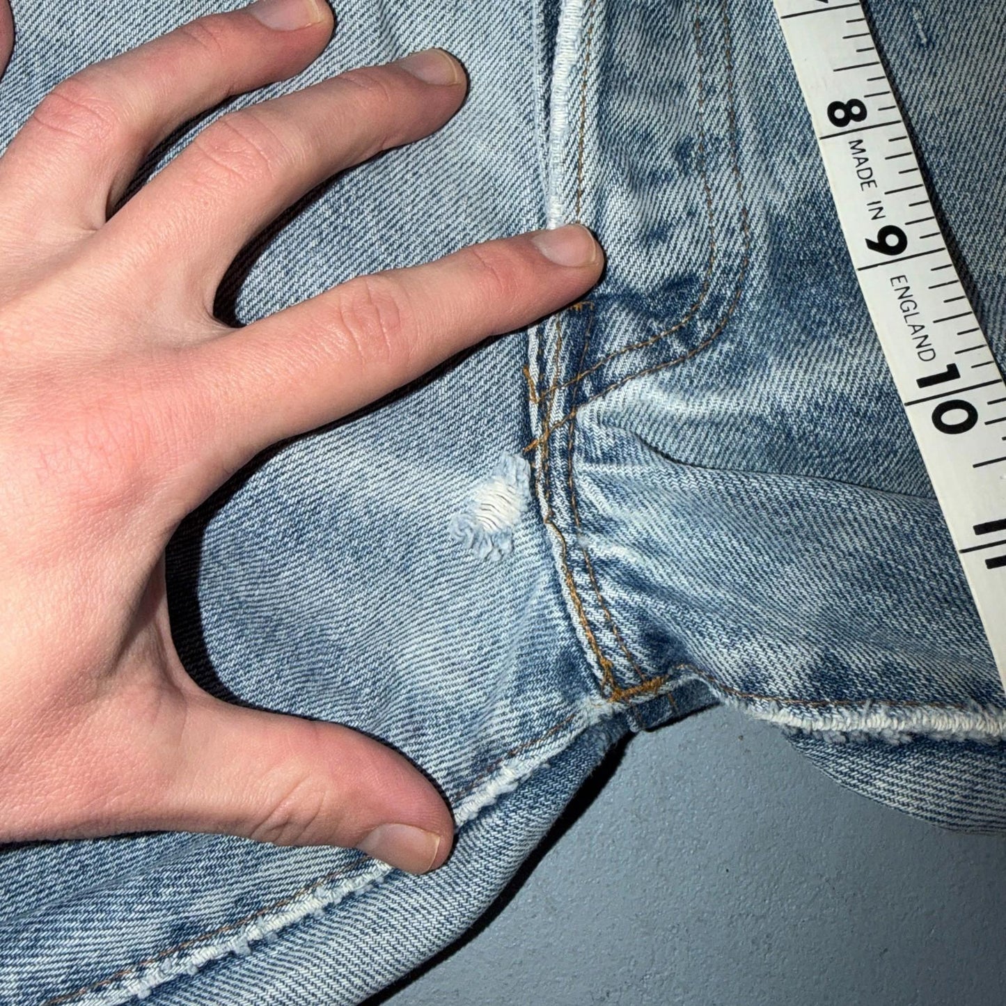 Levis 501 Vintage 80s Redline Selvedge USA XX Jeans Light Wash 31x36 Act 28x30
