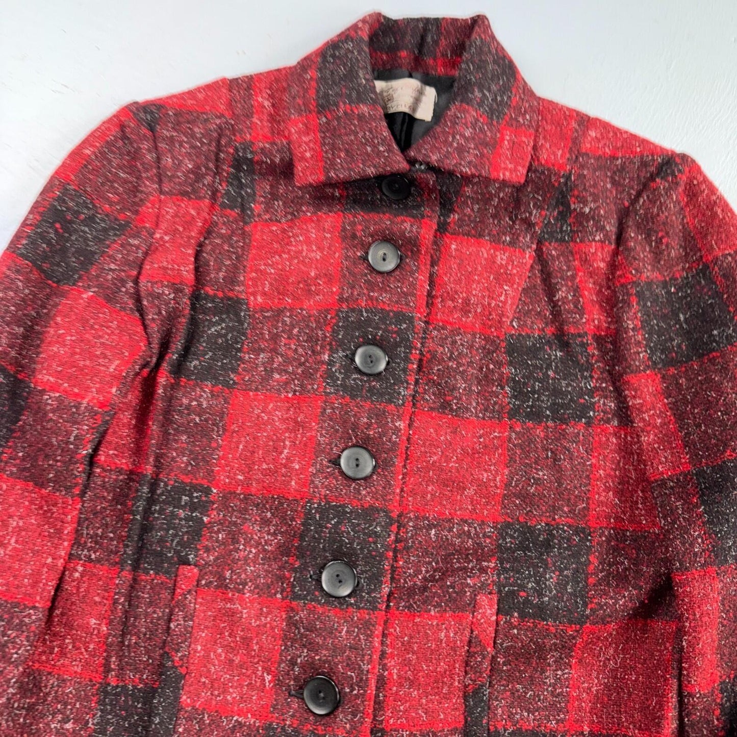 VTG 60s Koret of California Skirt Womens Small Red Midi Rockabilly Suit Jacket