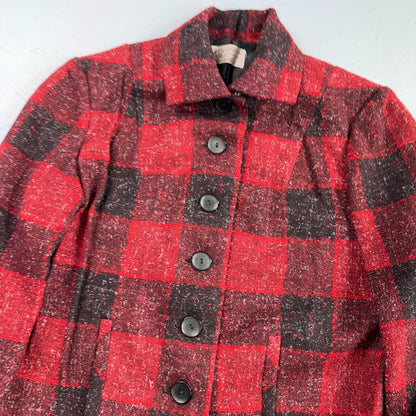 VTG 60s Koret of California Skirt Womens Small Red Midi Rockabilly Suit Jacket