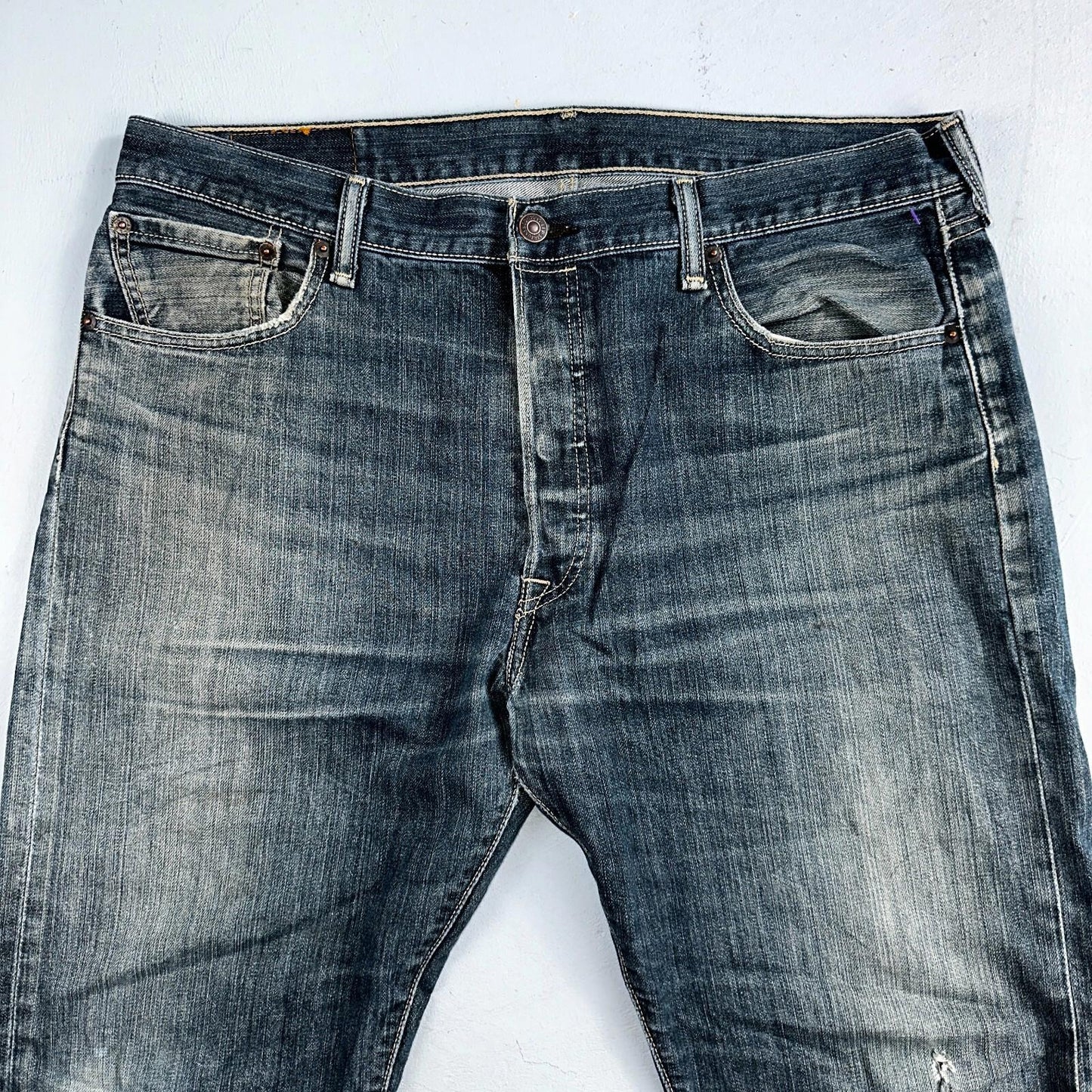 Levis 501 Y2K XX Straight Leg Jeans Blue VTG Med Wash 36x32 Act 36x31