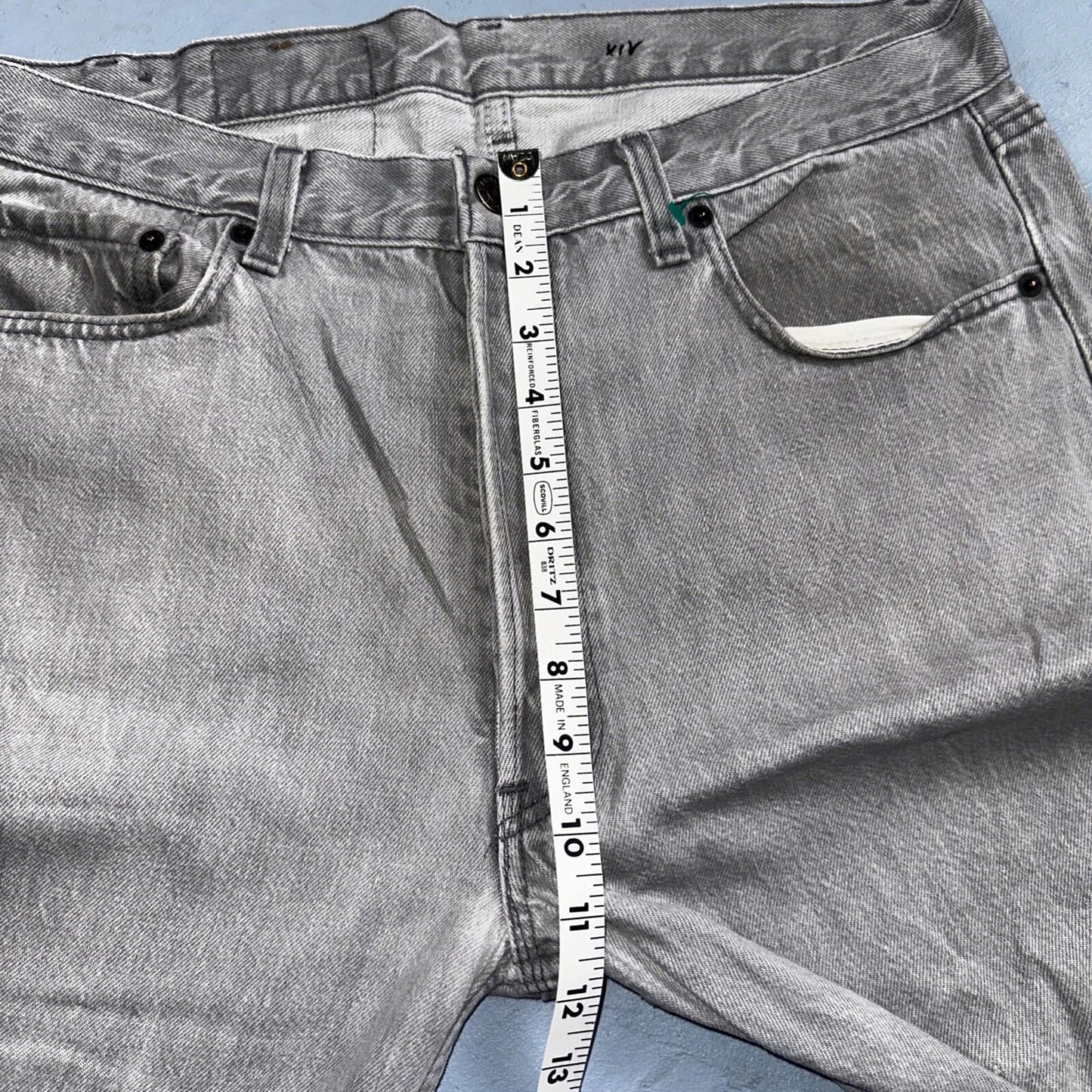 Levis 501 Vintage 90s USA XX Straight Leg Jeans 35x36 Gray Light Wash Act 34x34