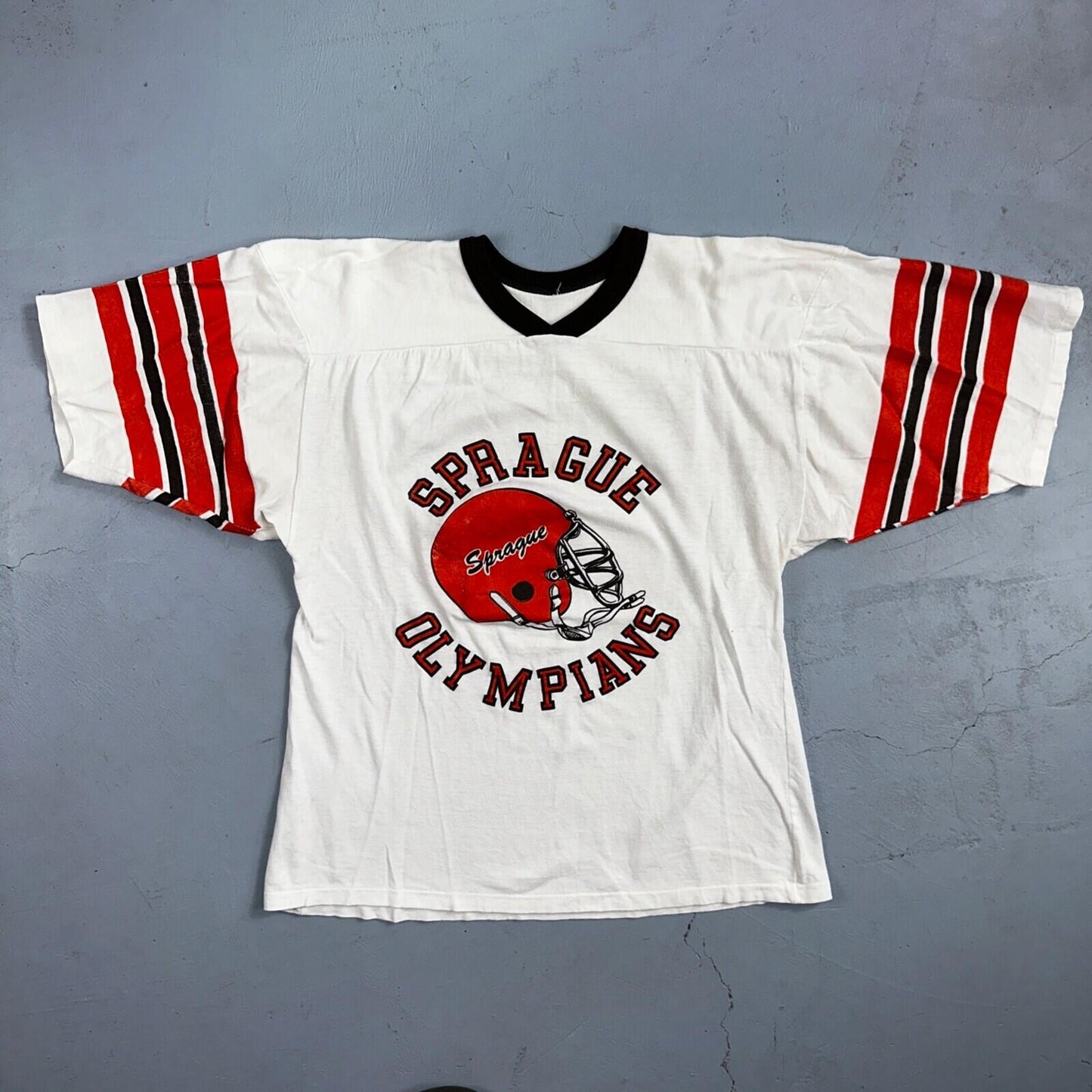 Champion Sprague Olympians VTG T Shirt Football Jersey Salem Keizer Oregon 80s