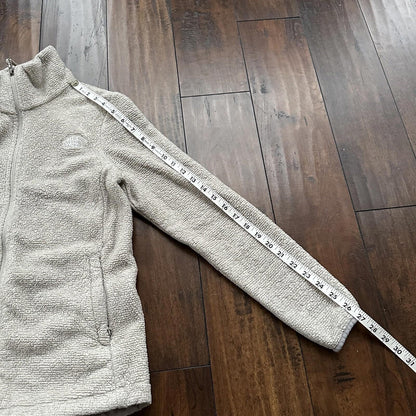 The North Face Fleece Jacket Womens Med Full Zip Sweatshirt Soft Oatmeal Sherpa