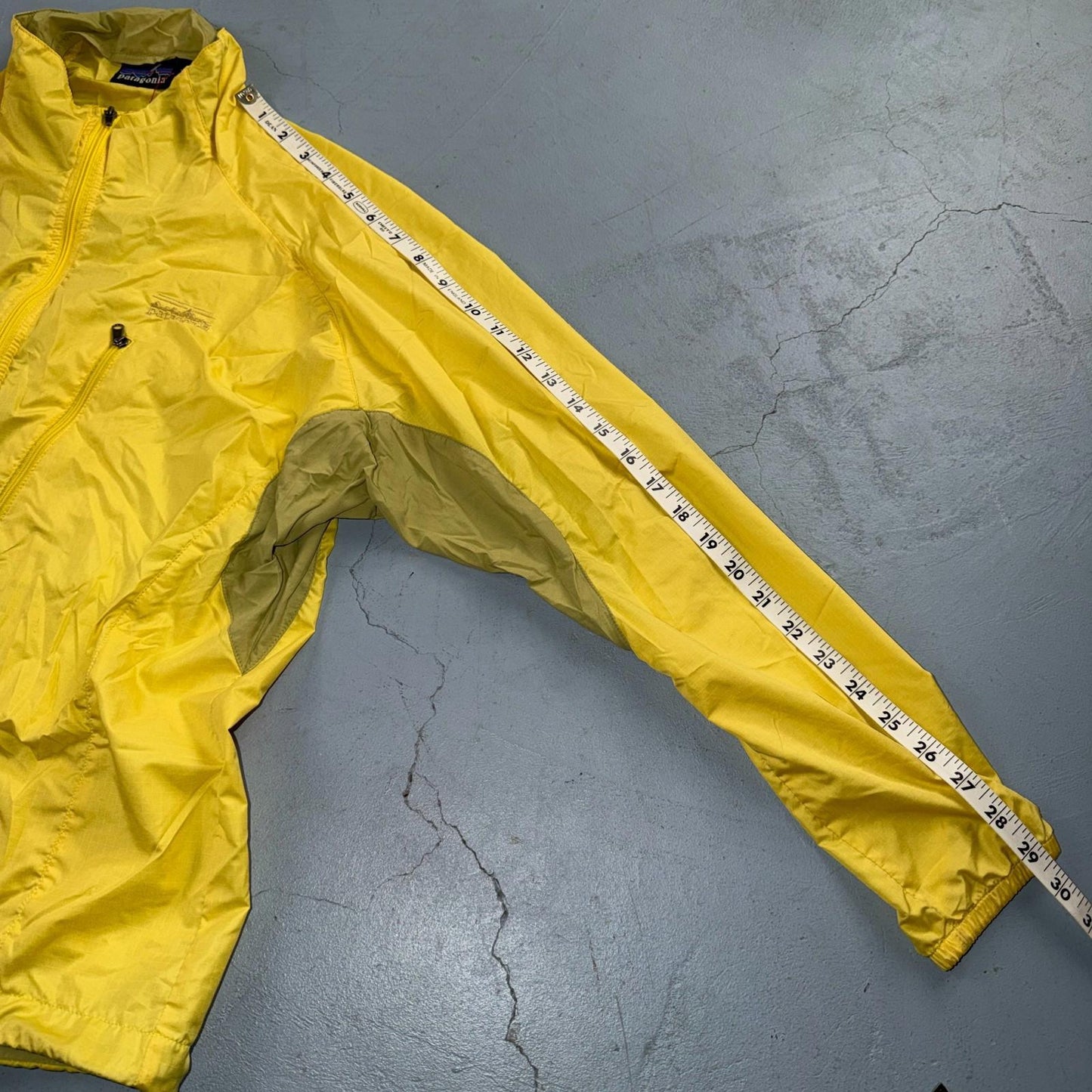 Patagonia Womens Jacket Yellow Medium Velocity Shell Windbreaker 90s VTG Hiking