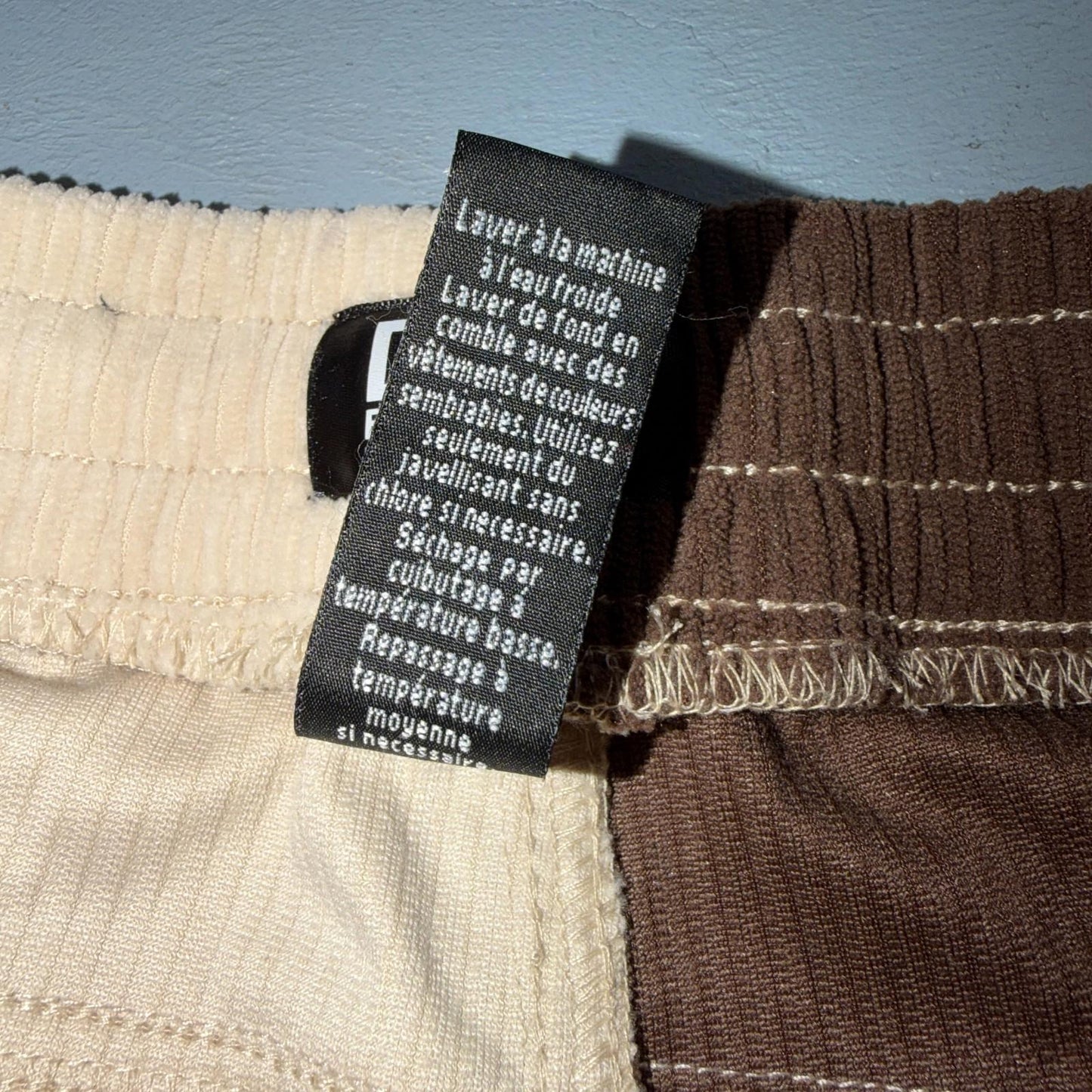 DRJ Essentials Shorts Mens 2XL Brown Yellow Corduroy Drawstring Elastic Waist