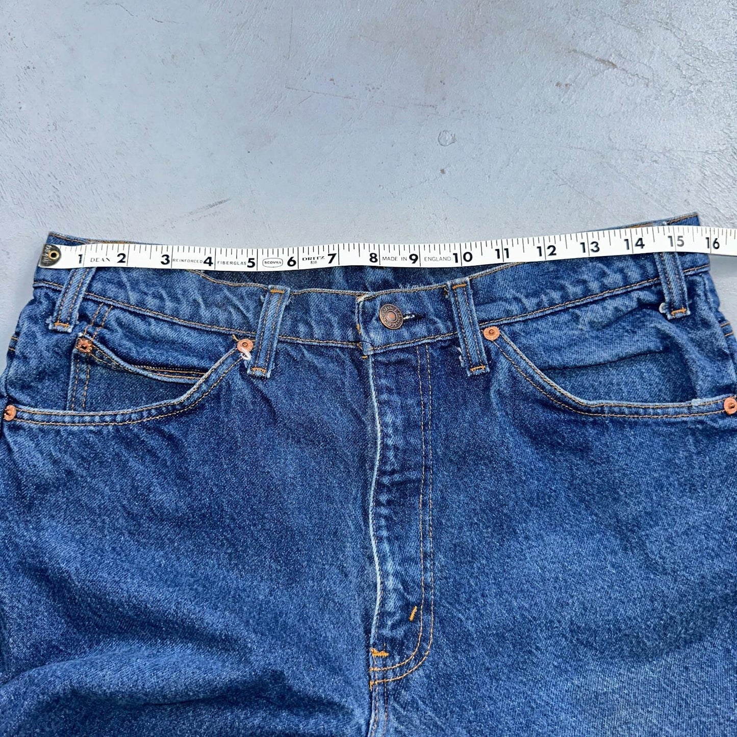 Levis 517 Vintage 80s USA Orange Tab Bootcut Flare Blue Jeans 34x36 Act31x35