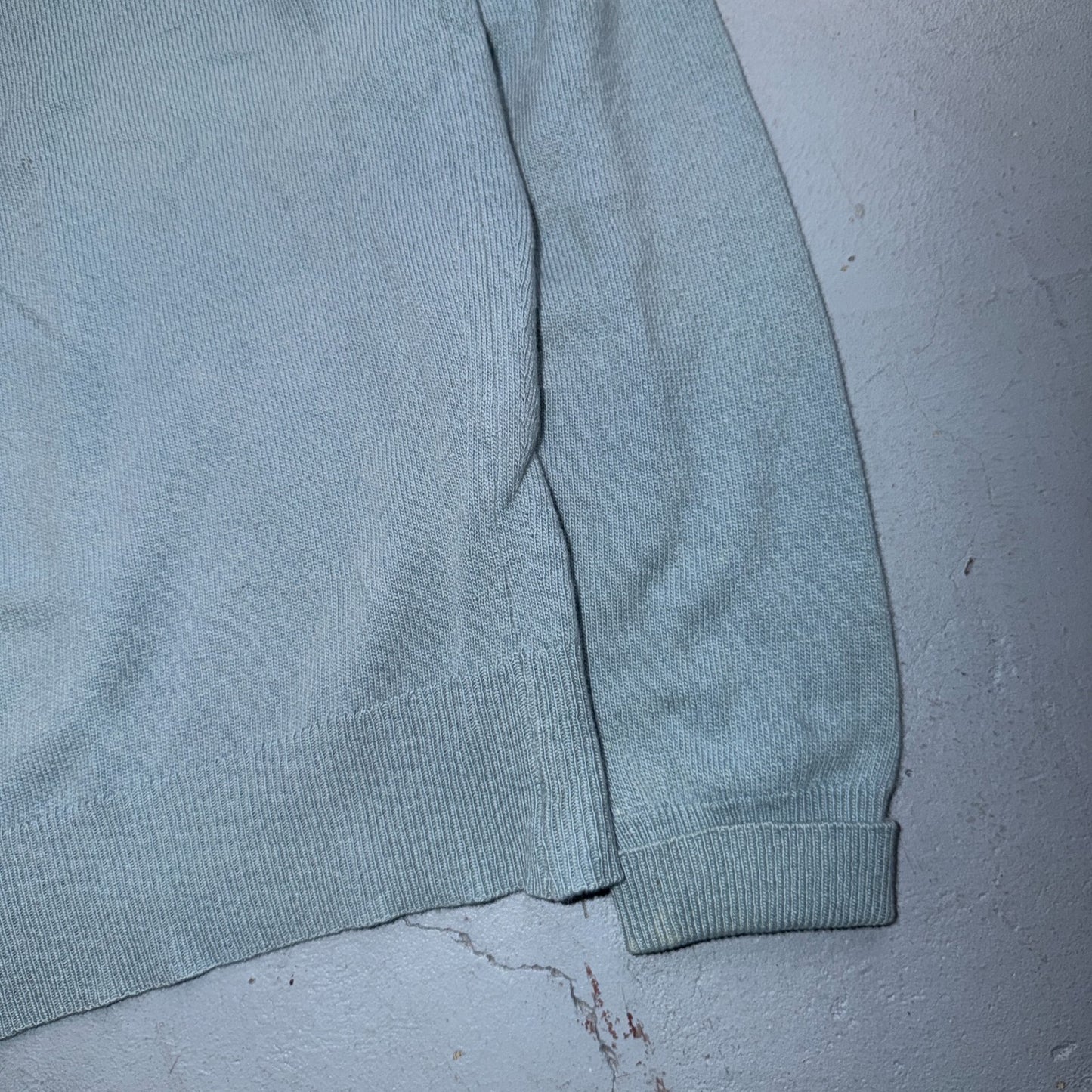 VTG Pringle of Scotland Cashmere Wool Crewneck Sweater Blue Made In Scotland 70s
