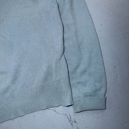 VTG Pringle of Scotland Cashmere Wool Crewneck Sweater Blue Made In Scotland 70s