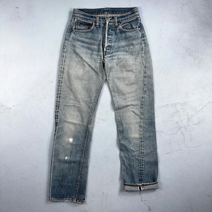 Levis 501 Vintage 80s Redline Selvedge USA XX Jeans Light Wash 30x36 Act 27x31