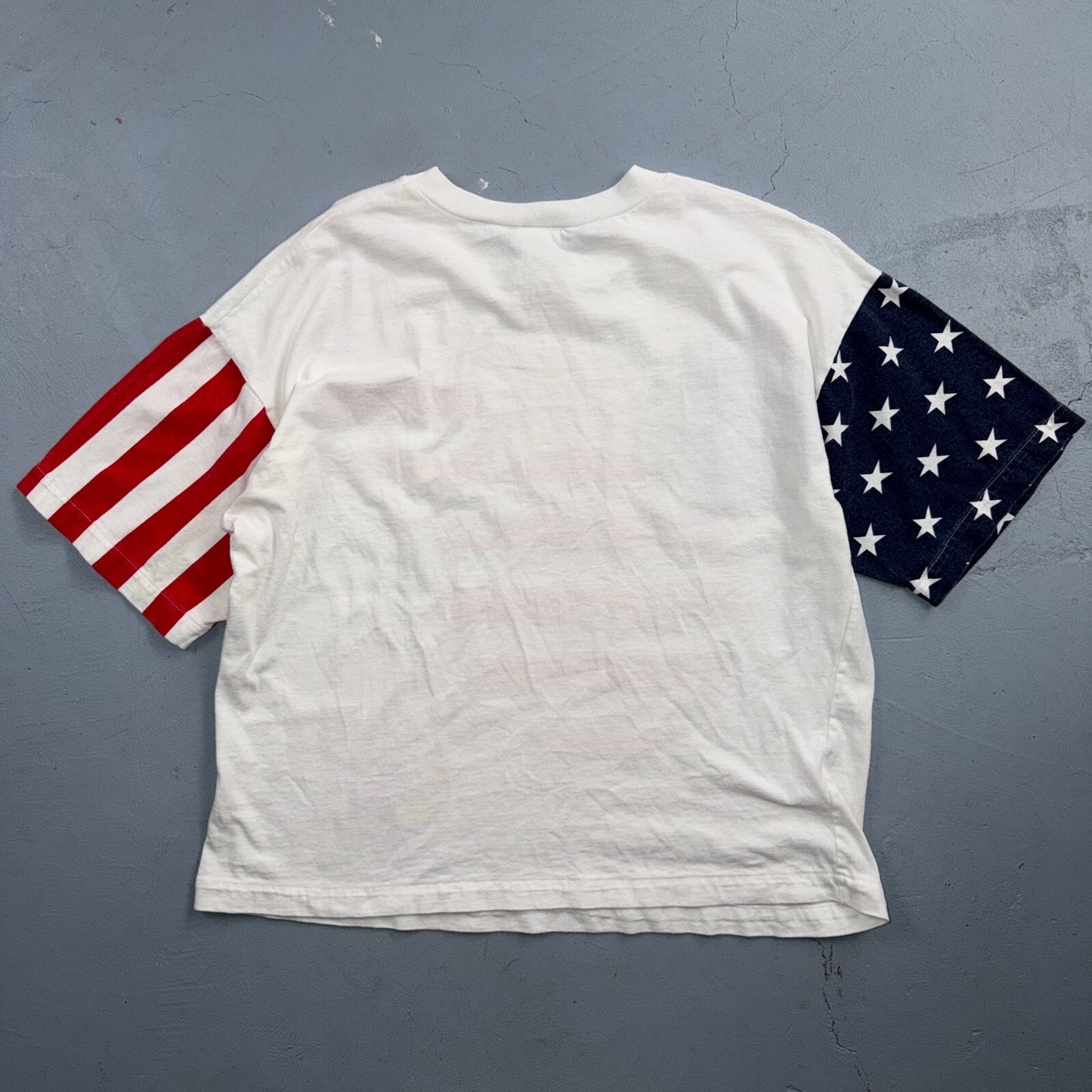 Vintage Mickey Mouse Mickey & Co T Shirt USA American Flag All Over Print Tee