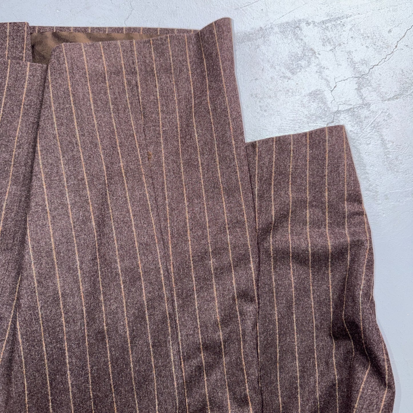 VTG Mens 2 PC Suit 56 Jacket Coat Pants Double Breasted Wool Italy 90s Luciano