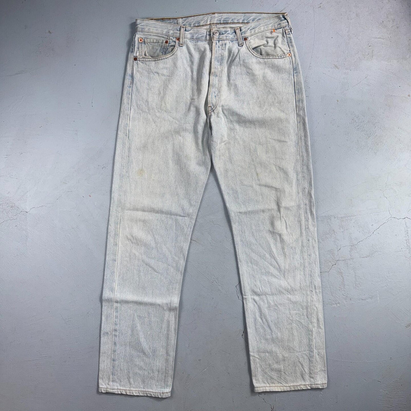 Levis 501 Vintage Y2K 90s XX Straight Leg Jeans Blue Light Wash 36x36 Act 35x32
