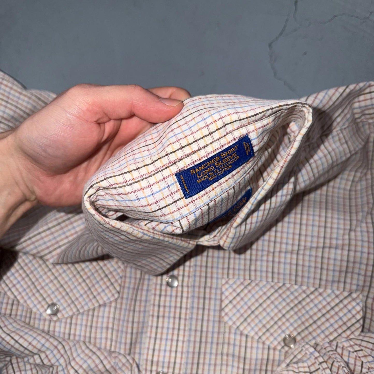 Pendleton Rancher Pearl Snap Western Shirt Men’s M White Plaid Cotton Rancher