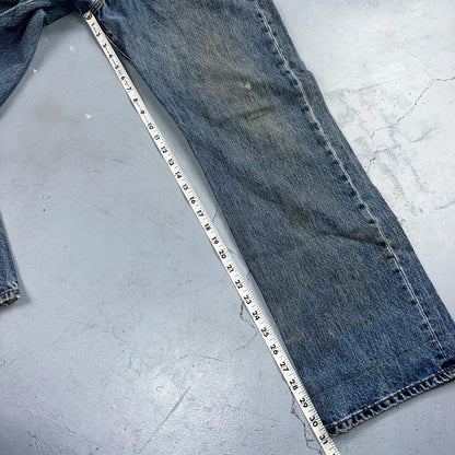 Levis 501 Vintage 90s Mexico Straight Leg Jeans Blue Light Wash 38x30 Act 37x31