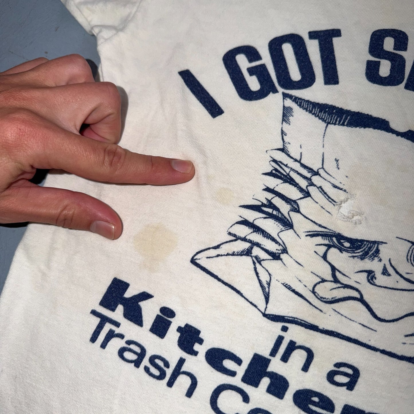 1960s 1970s Ringer VTG T Shirt Kitchen Aid Trash Compactor Pinup Rockabilly RARE