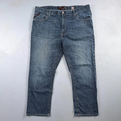Ariat M4 FR Jeans Mens Blue Flame Resistant Cat 2 Relaxed Boot Cut 42x30 Denim