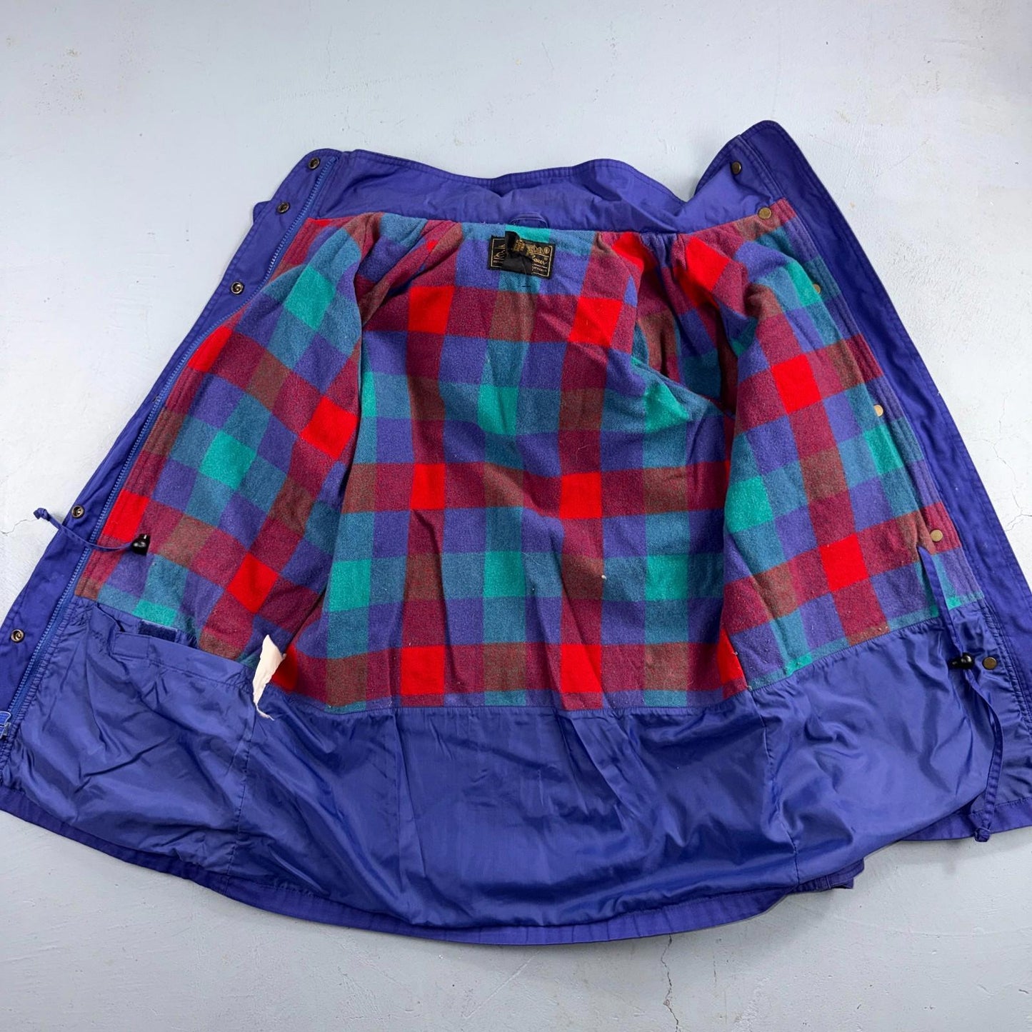 Eddie Bauer Women’s Parka Jacket Coat Blanket Lined Size M Vintage 90s Purple
