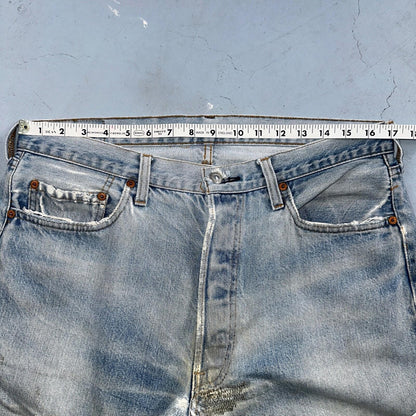 Levis 501 Vintage 80s Redline Selvedge USA XX Jeans Light Wash 36x31 Act 34x27