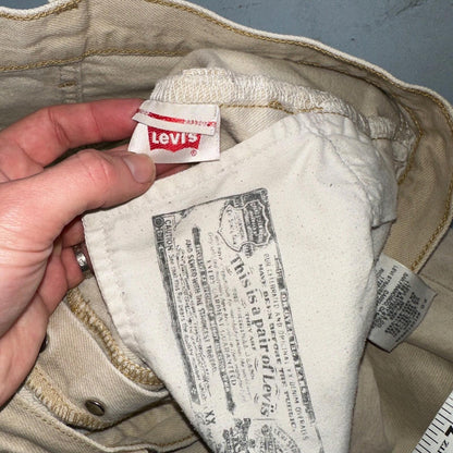 Levis 501 Vintage Y2K Mexico XX Straight Leg Jeans Beige Wash 32x32 Ac 31x28